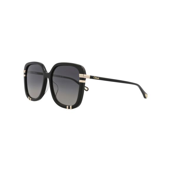 Chloé Square-Frame Recycled Acetate Sunglasses Black Womens - Picture 2 of 6